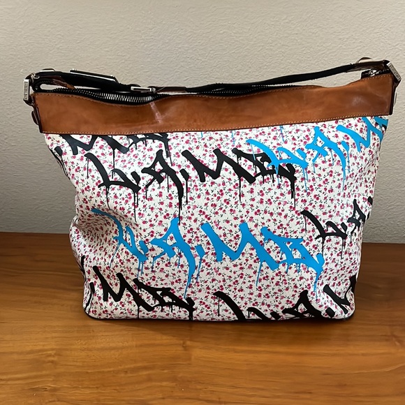 Authentic L.A.M.B Ditzy Graffiti Hobo Handbag - Picture 3 of 17